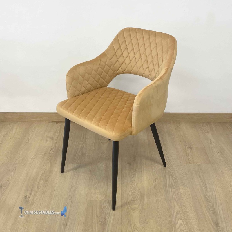 Fauteuil VELVET MOUTARDE