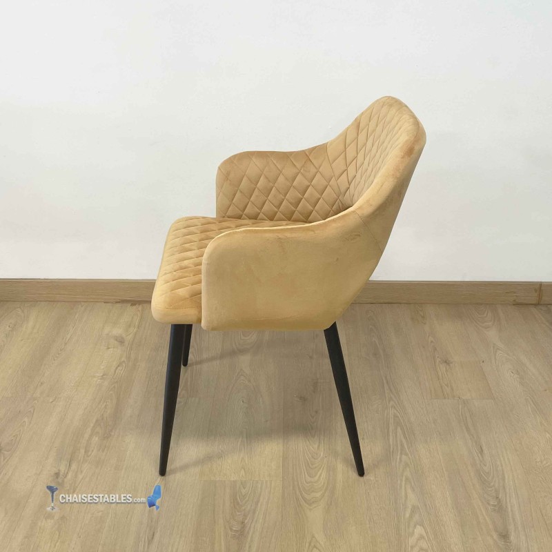 Fauteuil VELVET MOUTARDE