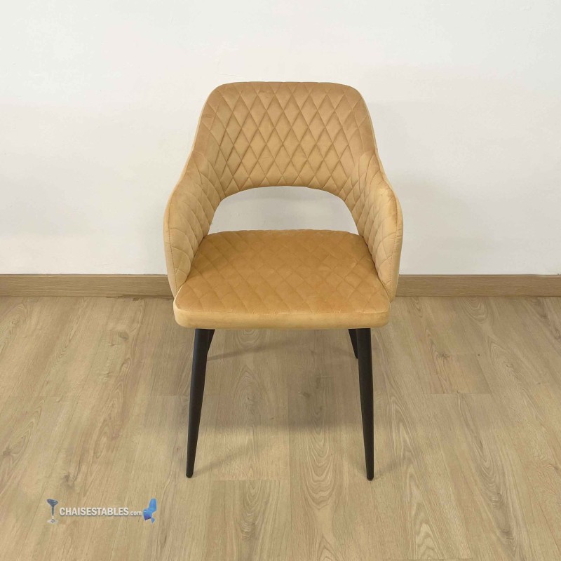 Fauteuil VELVET MOUTARDE