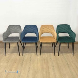 Fauteuil VELVET MOUTARDE