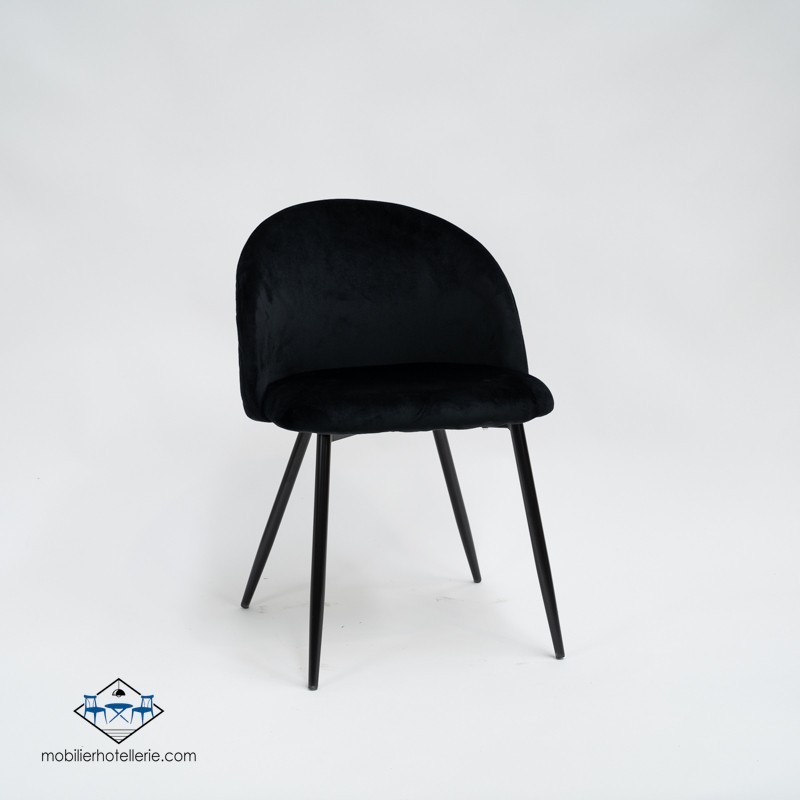Conjointe MYSTÈRE (1 Table Daniela et 4 chaises velvet noir)