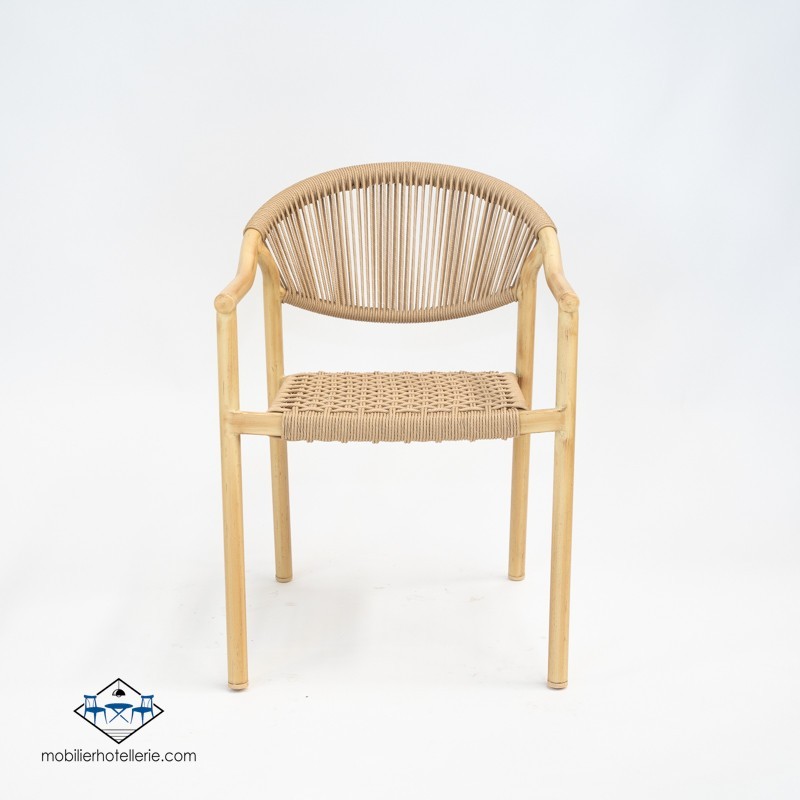 Conjointe HARMONIE (1 Table Venus exterieur et 4 Fauteuils Bergamo)