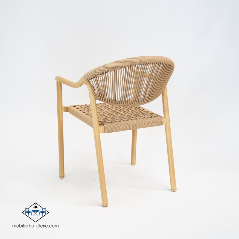 Conjointe HARMONIE (1 Table Venus exterieur et 4 Fauteuils Bergamo)