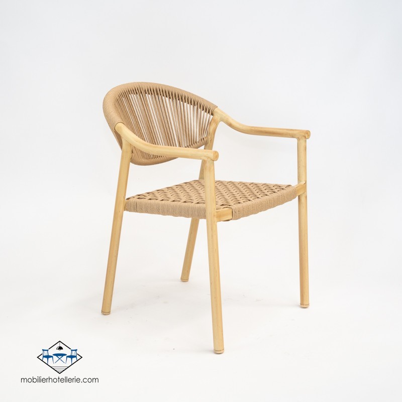 Conjointe HARMONIE (1 Table Venus exterieur et 4 Fauteuils Bergamo)