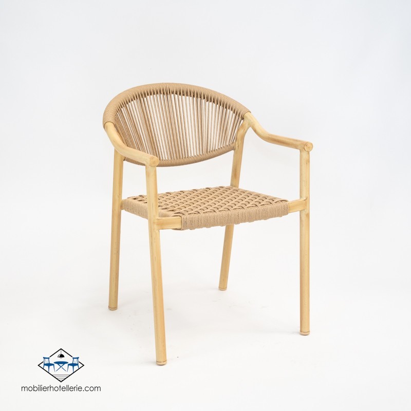 Conjointe HARMONIE (1 Table Venus exterieur et 4 Fauteuils Bergamo)