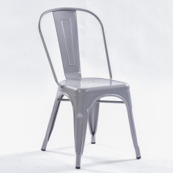 Chaise Mix en métal gris pour espaces professionnels