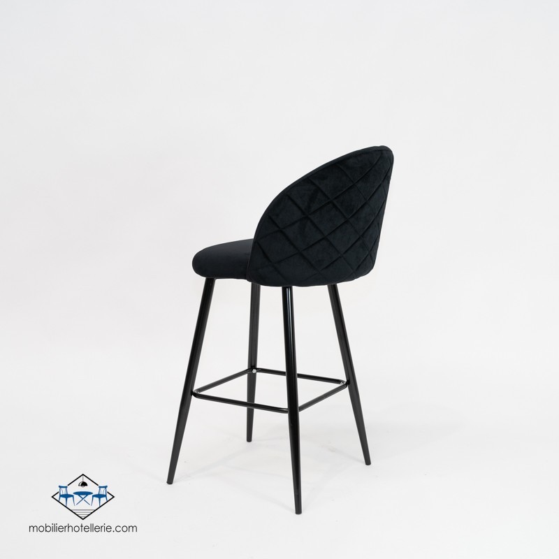 Tabouret VELVET NOIR sans accoudoirs