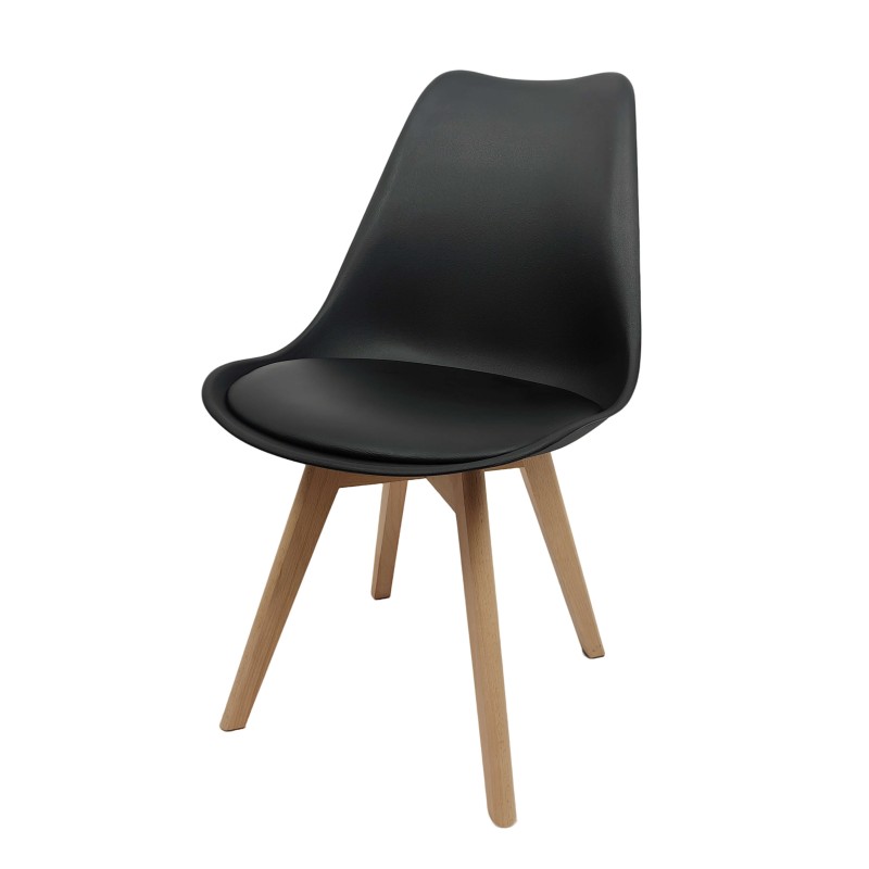 Acheter notre chaise Tulip noire : style scandinave