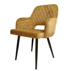 Fauteuil VELVET MOUTARDE