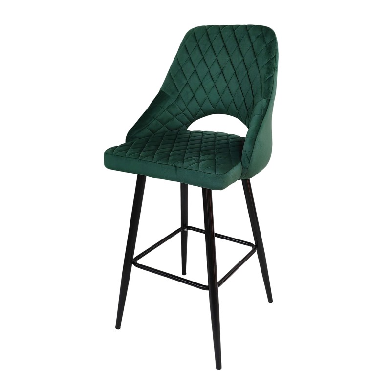 Tabouret VELVET VERT avec accoudoirs