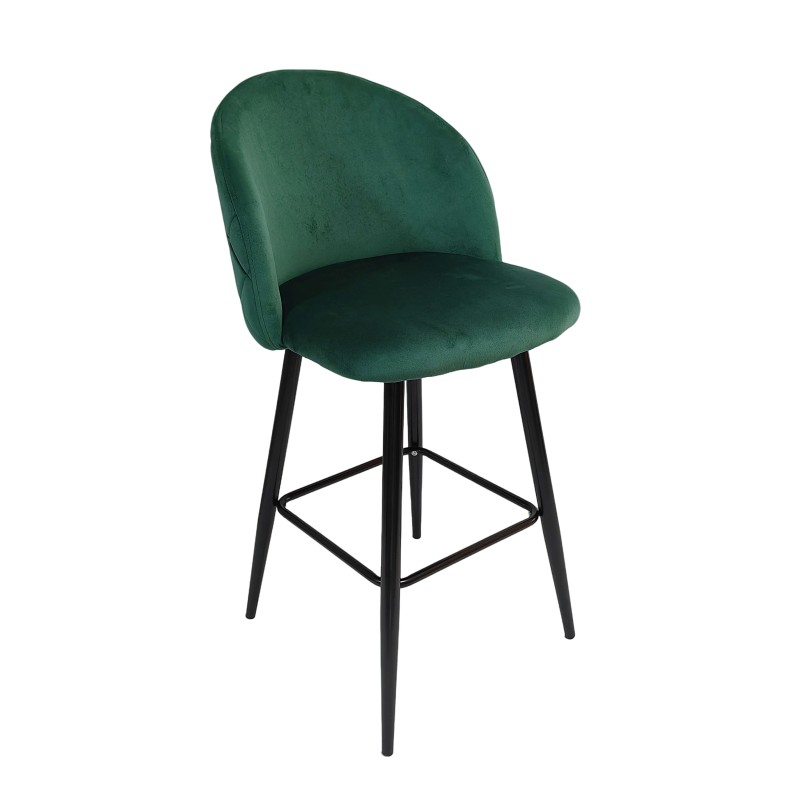Tabouret VELVET VERT sans accoudoirs