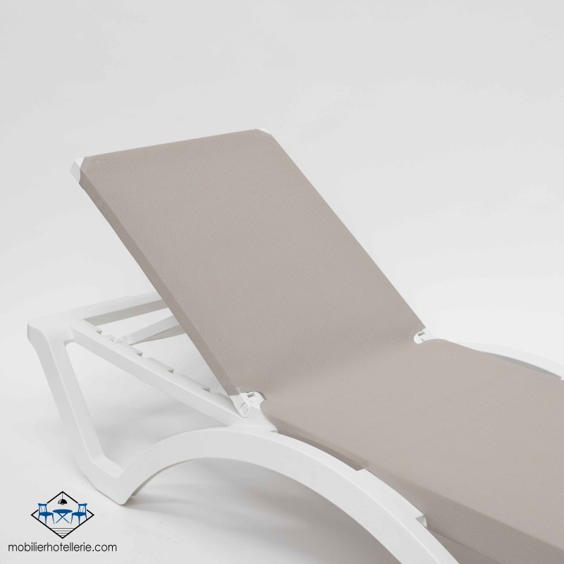 Chaise Logue MYKONOS COULEUR SABLE pas cher. Acheter Chaises longue...