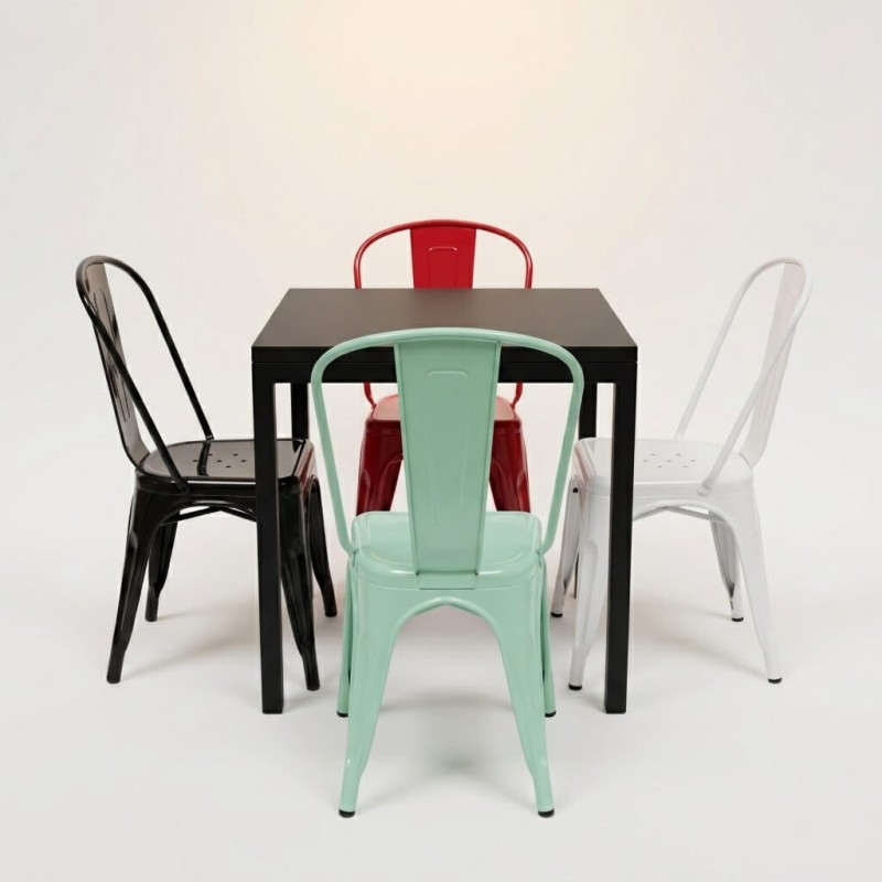 Ensemble avec chaises Mix et table Soho pour restaurant