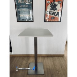 Mesa alta NOEL INOX BASE 45x45 cm