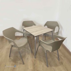 Conjointe de 4 Fauteuils VIVO et Table RAYUA pas cher. Acheter ense...