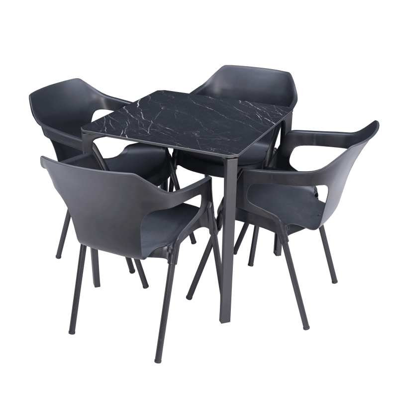 Conjointe de 4 Fauteuils VIVO et Table RAYUA pas cher. Acheter ense...