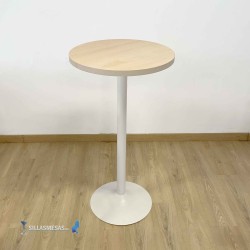 TABLE HAUTE F PIED BLANC