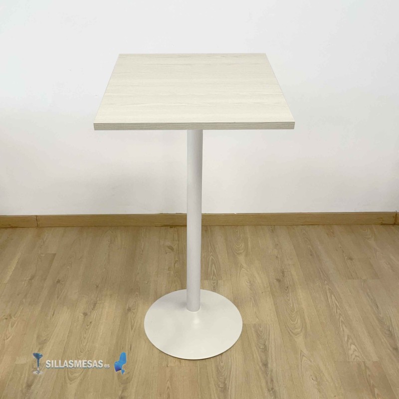 TABLE HAUTE F PIED BLANC