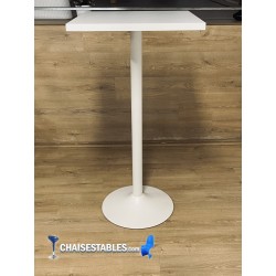 TABLE HAUTE F PIED BLANC