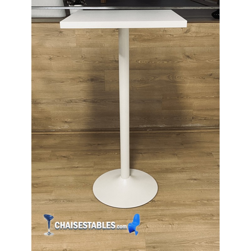 TABLE HAUTE F PIED BLANC