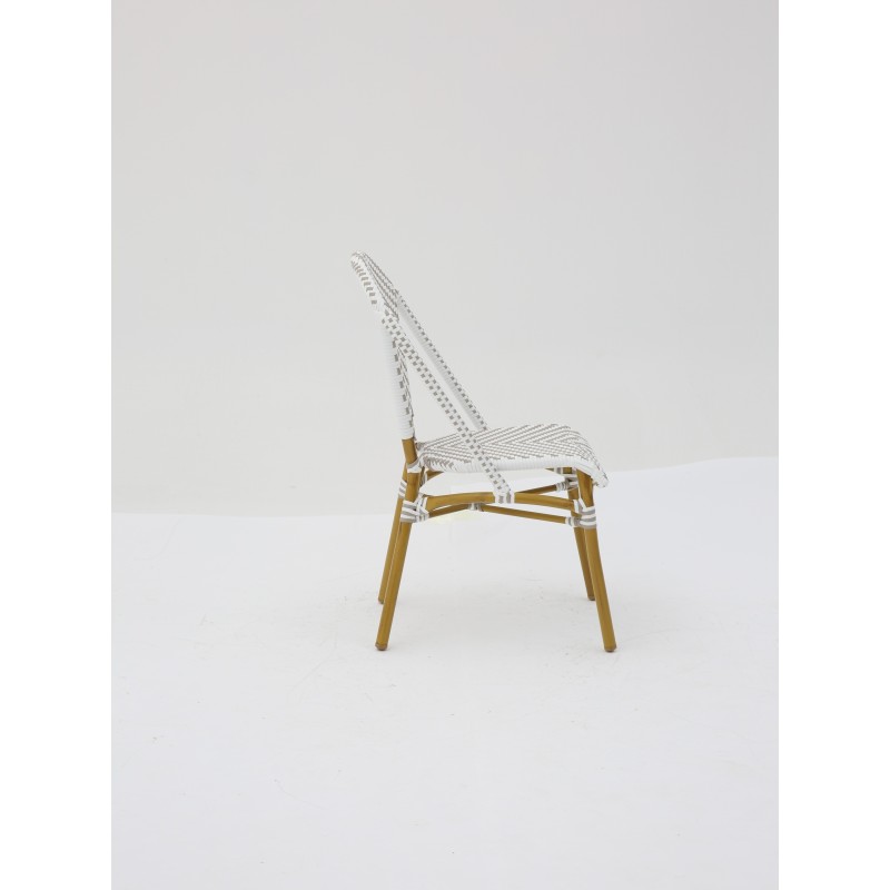 Chaise Parisien pour Hotellerie Gris et Blanc pas cher. Acheter Cha...