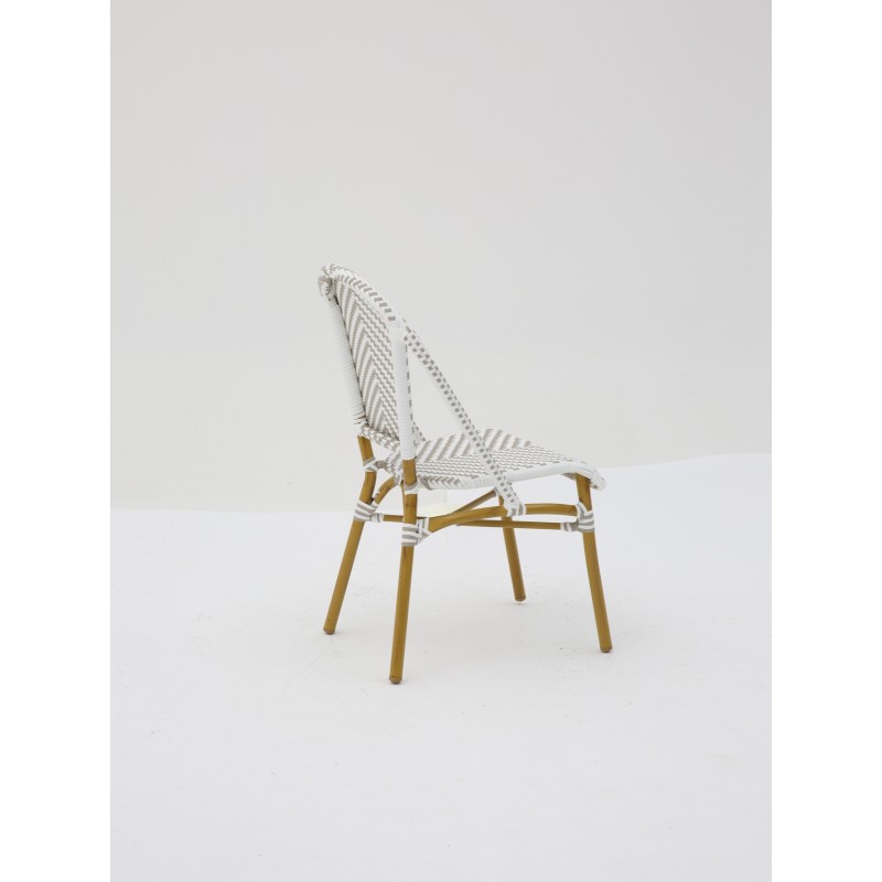 Chaise Parisien pour Hotellerie Gris et Blanc pas cher. Acheter Cha...