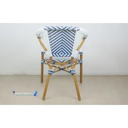 Fauteuil Parisien Pour Hotellerie Bleu et Blanc