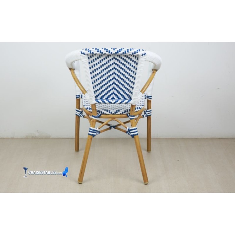 Fauteuil Parisien Pour Hotellerie Bleu et Blanc