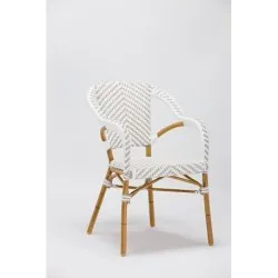 Fauteuil Parisien Pour Hotellerie Gris et Blanc