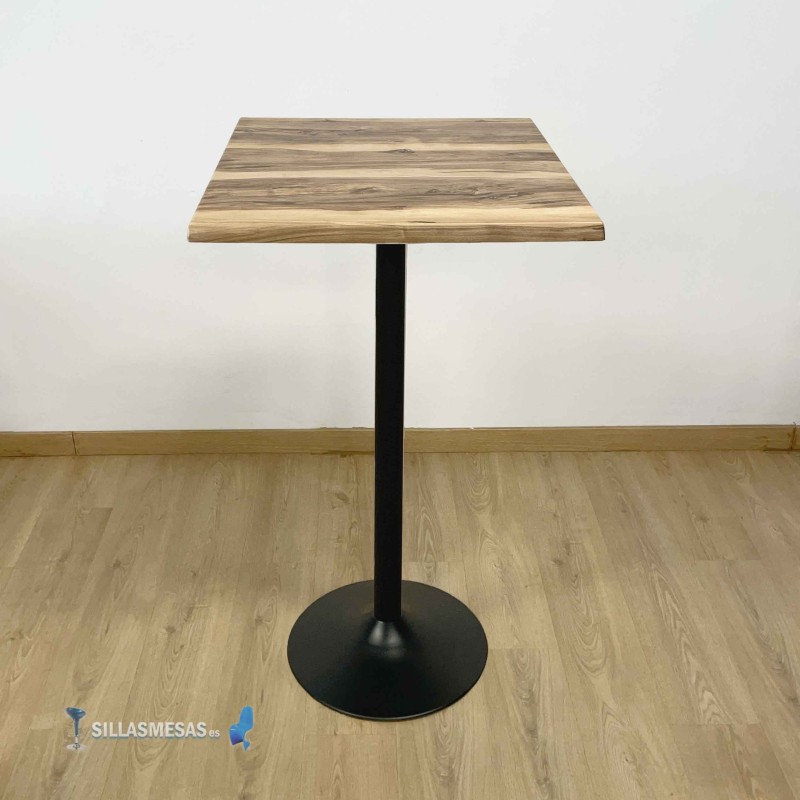 Table Haute F Pied Noir Exterieur