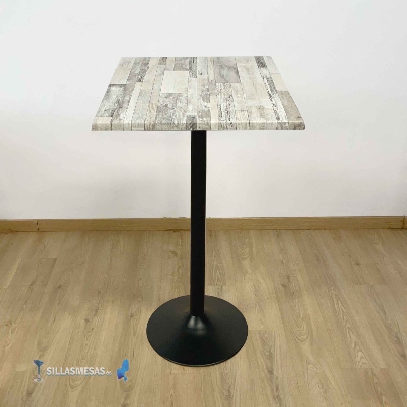 Table Haute F Pied Noir Exterieur