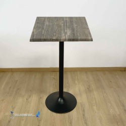 Table Haute F Pied Noir Exterieur