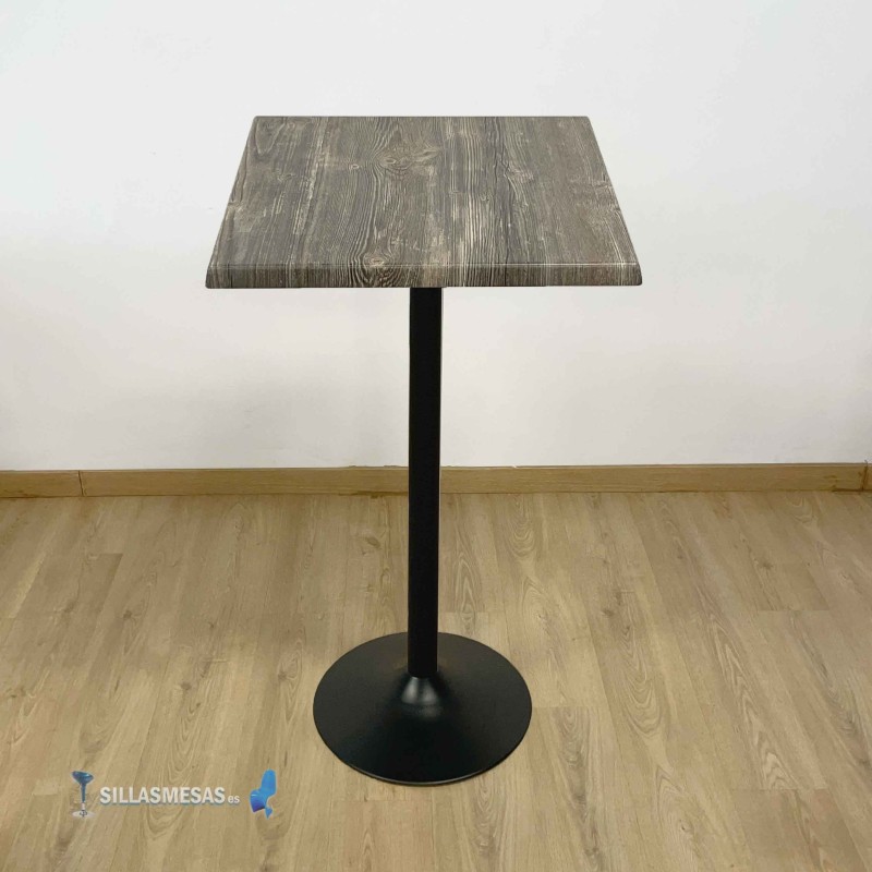 Table Haute F Pied Noir Exterieur