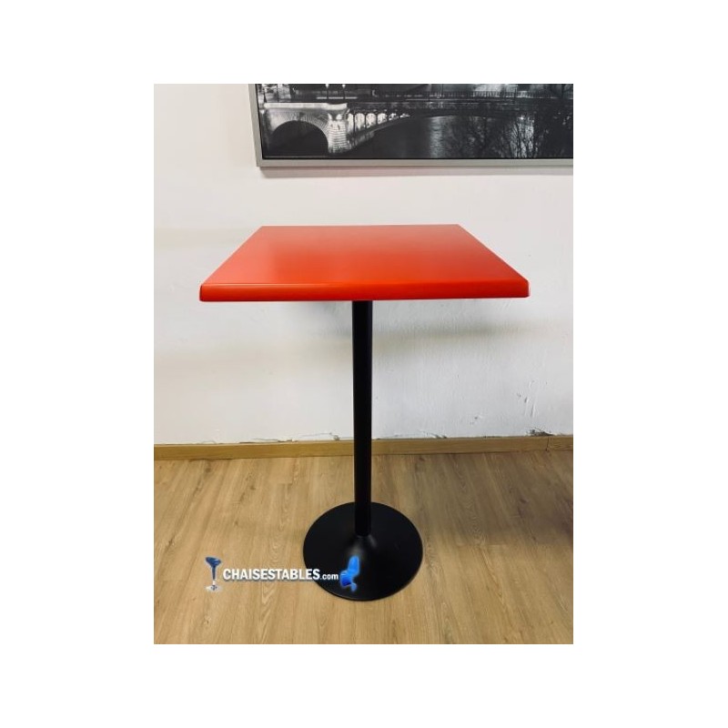 Table Haute F Pied Noir Exterieur