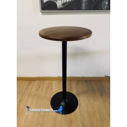 Table Haute F Pied Noir Exterieur