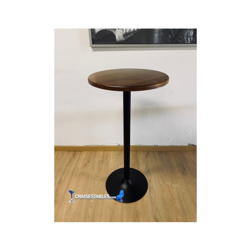 Table Haute F Pied Noir Exterieur