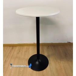 Table Haute F Pied Noir Exterieur