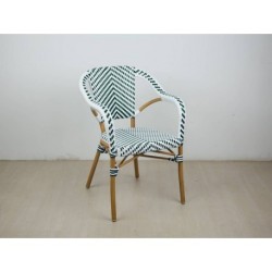 Fauteuil Parisien Pour Hotellerie Vert et Blanc