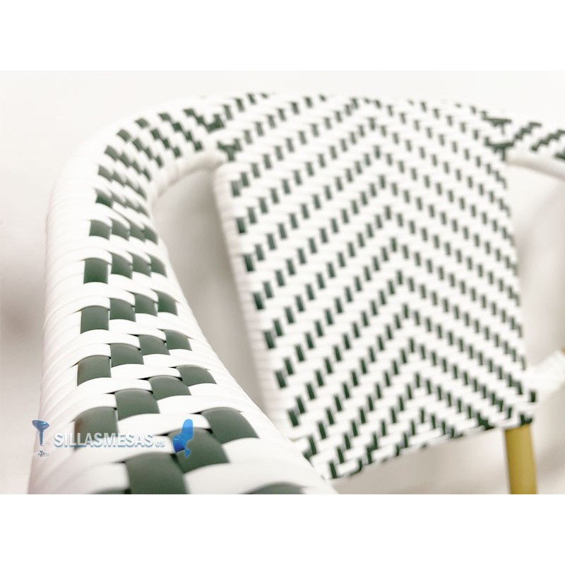 Fauteuil Parisien Pour Hotellerie Vert et Blanc pas cher. Acheter F...