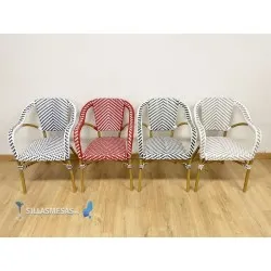 Fauteuil Parisien Pour Hotellerie Vert et Blanc pas cher. Acheter F...
