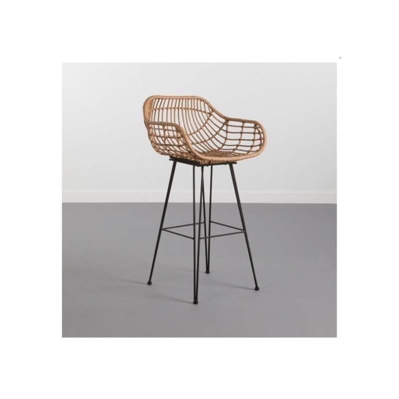 Tabouret KENIA avec accoudoirs.