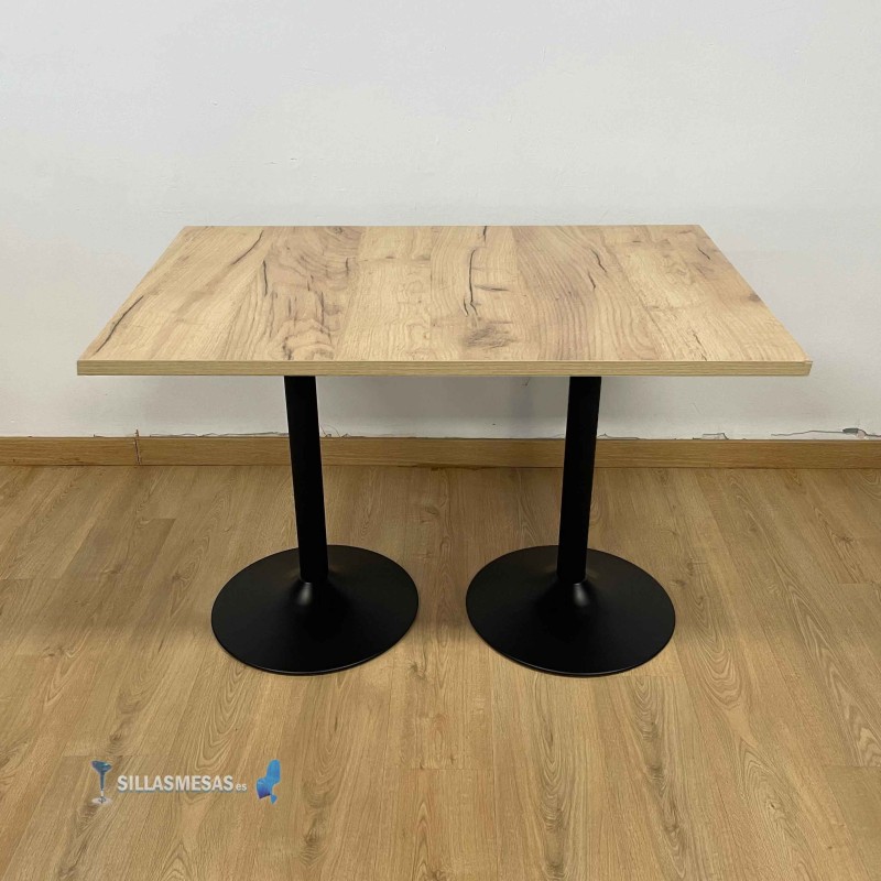 Table F DOUBLE INTERIEUR pied noir