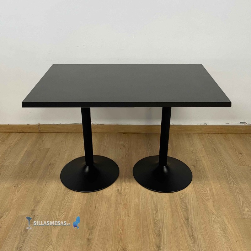 Table F DOUBLE INTERIEUR pied noir