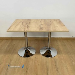 Table F DOUBLE INTERIEUR pied chrome