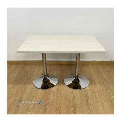 Table F DOUBLE INTERIEUR pied chrome