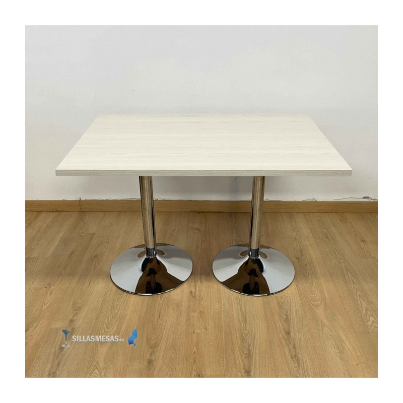 Table F DOUBLE INTERIEUR pied chrome