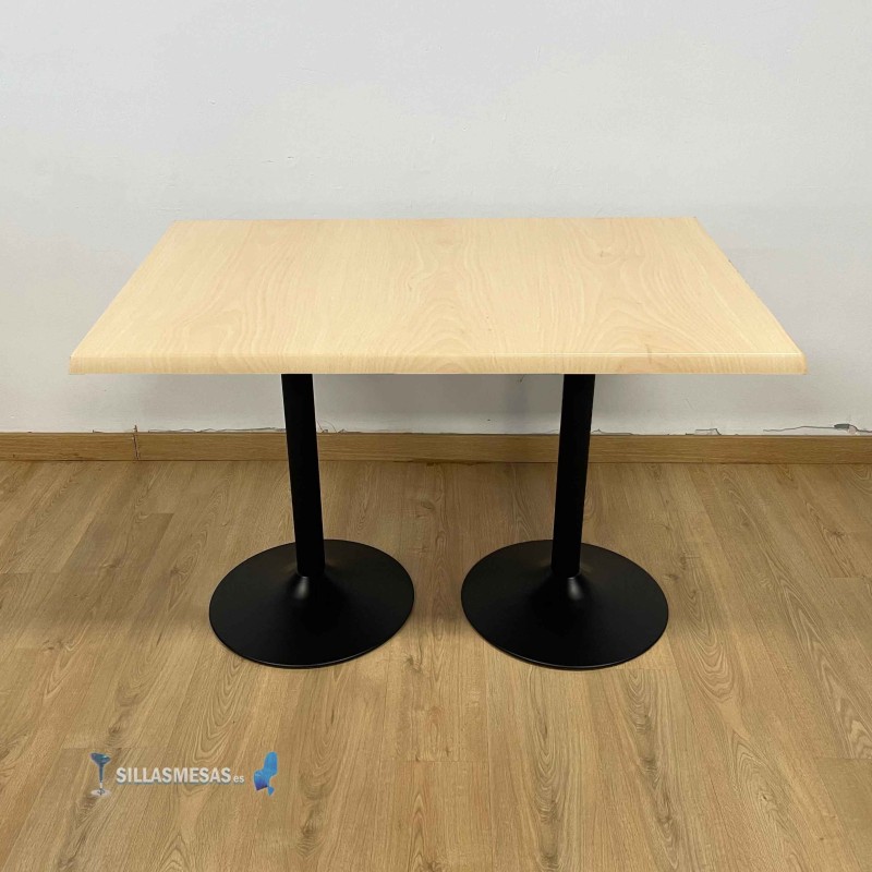 Table F DOUBLE EXTERIEUR pied noir