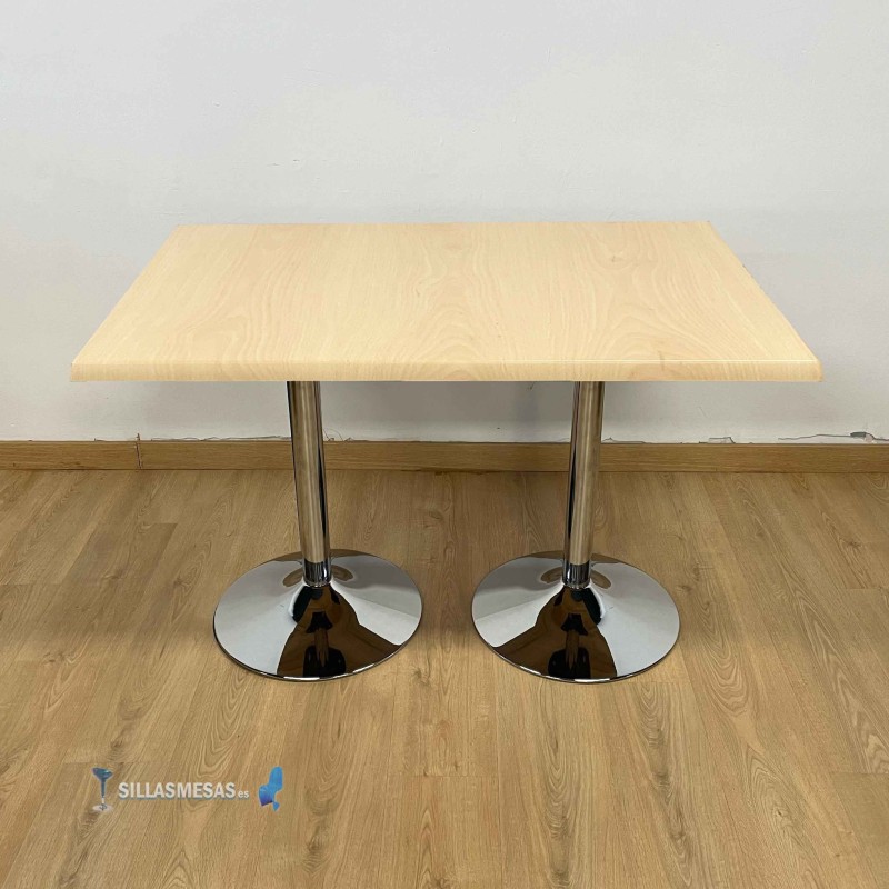 Table F DOUBLE EXTERIEUR pied chrome
