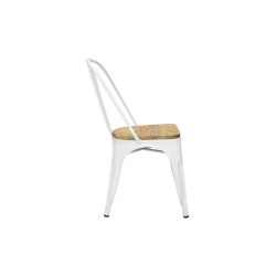Chaise MIX BLANC ASSISE EN BOIS
