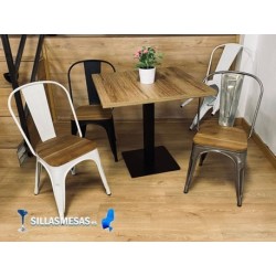 Chaise MIX METALLISE ASSISE EN BOIS